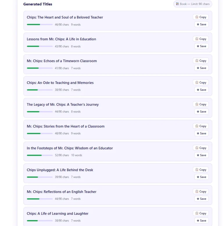 How to create Book titles with Title Generator