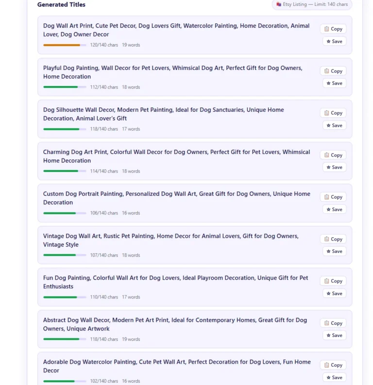 How to create Etsy Listing Titles with Title Generator